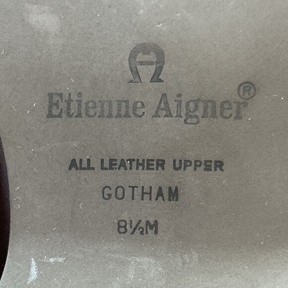 Etienne Aigner Gotham Brown Embossed Penny Loafer Womens Shoes Flats Tassel 8.5M - Picture 14 of 14